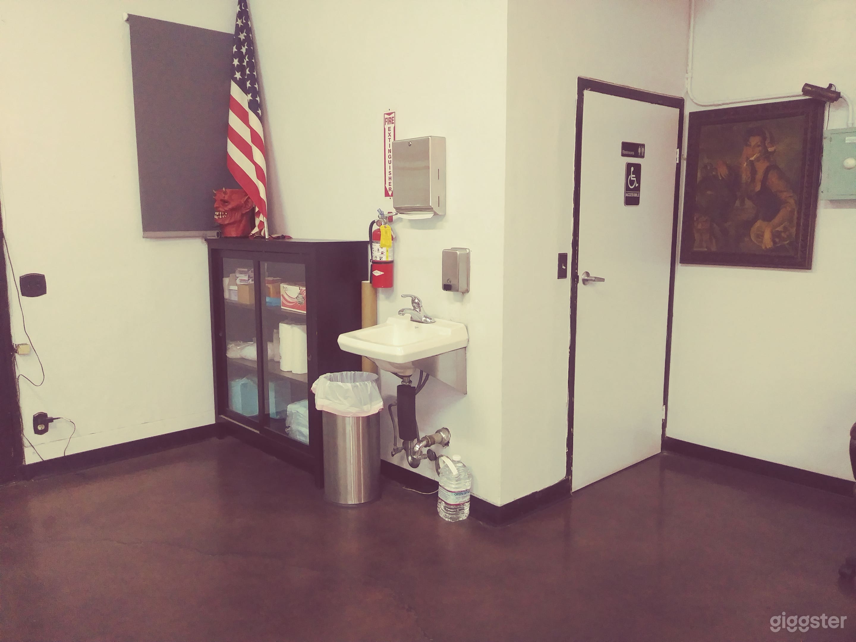 Sink outside of restroom