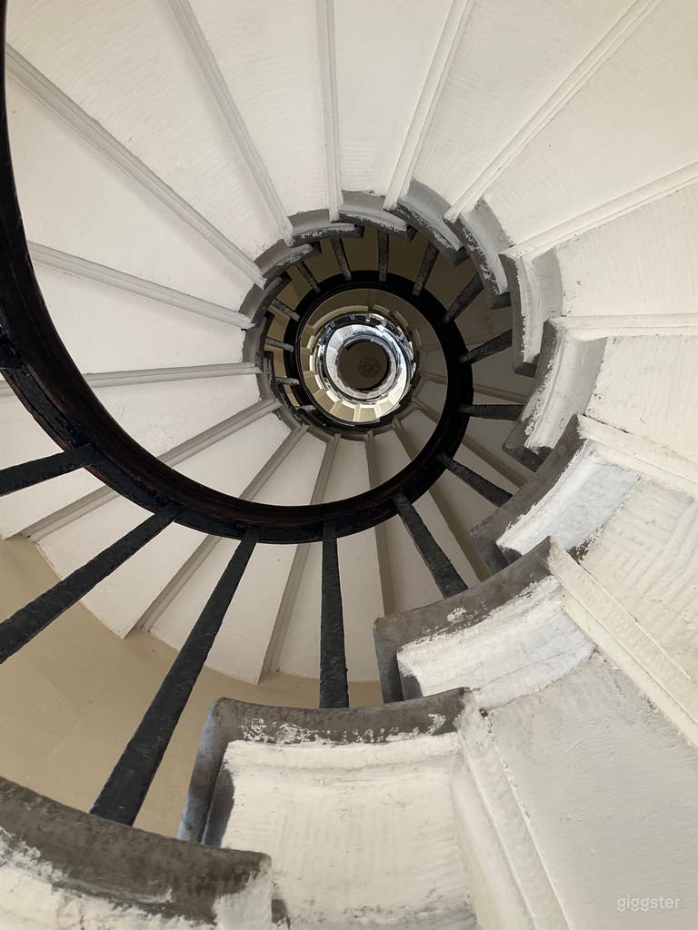  Spiral staircase to tower - looking up
 