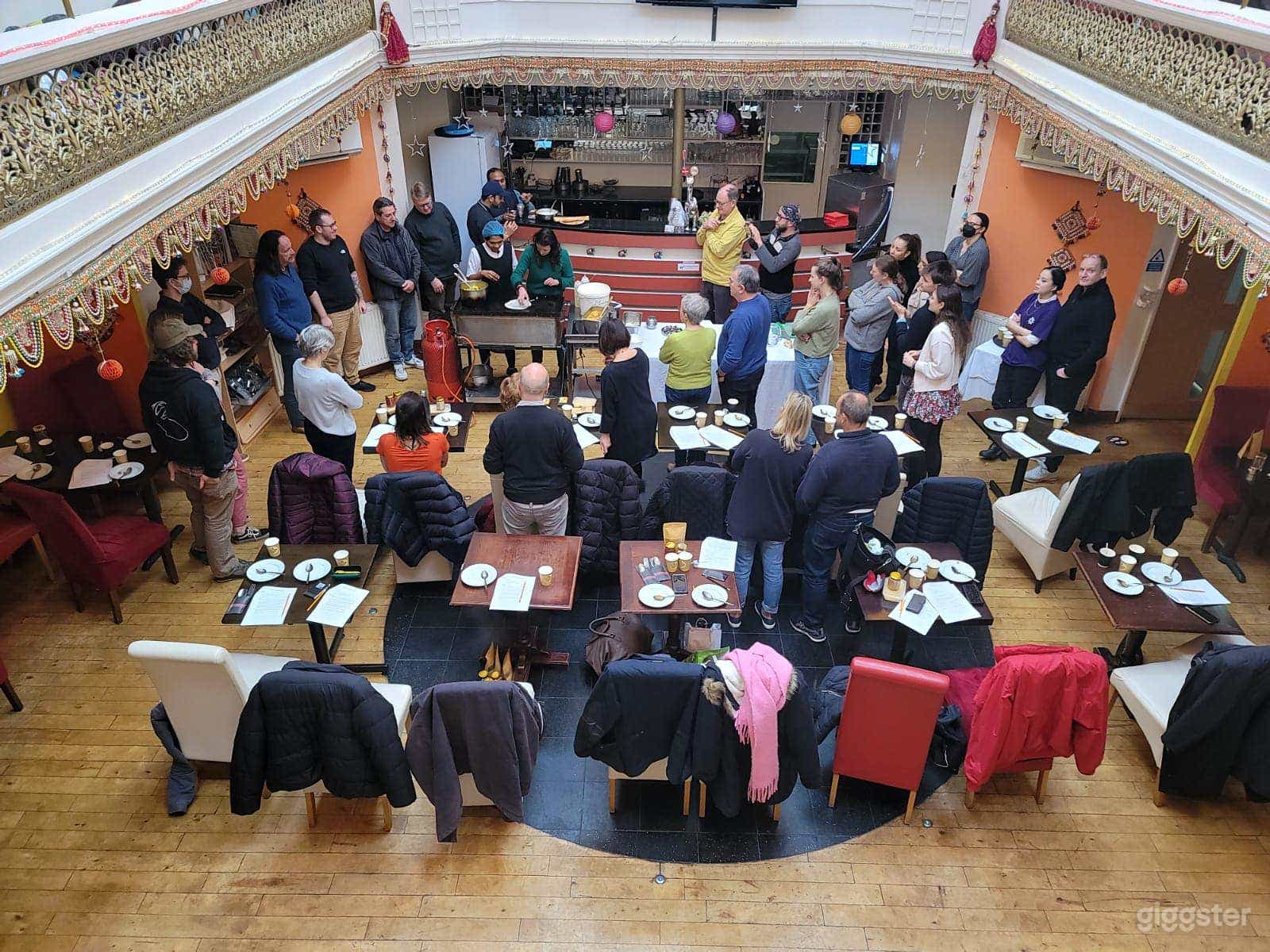 One of the cookery classes in session. Held monthly.