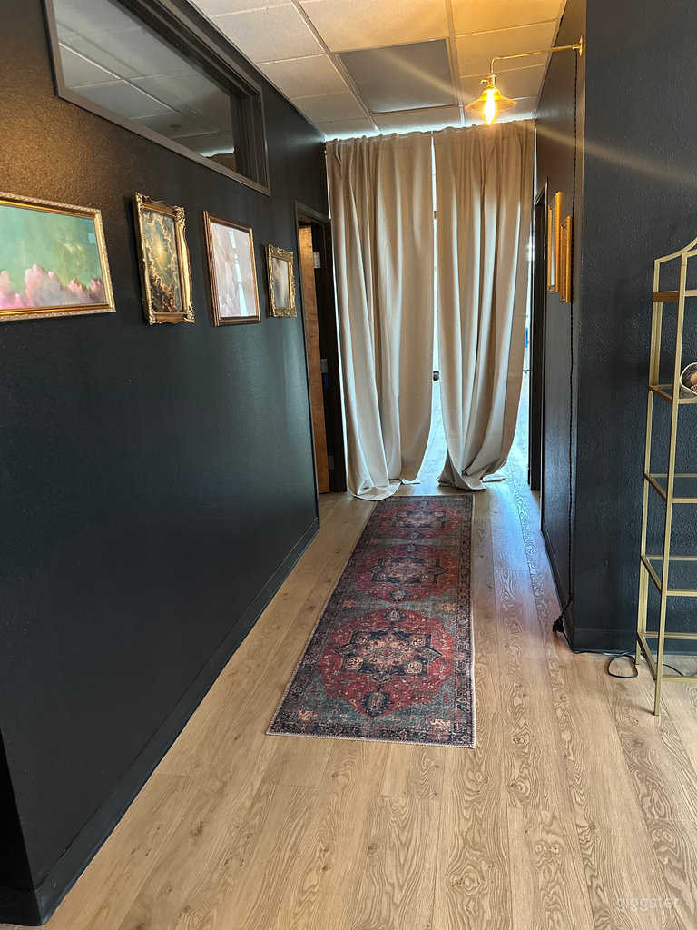  Hallway leading to studio space and treatment rooms 