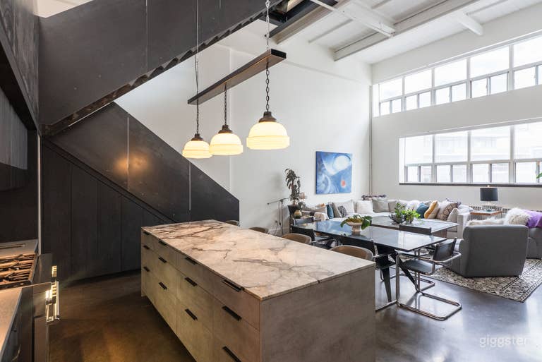  Loft moderno con cucina da chef 