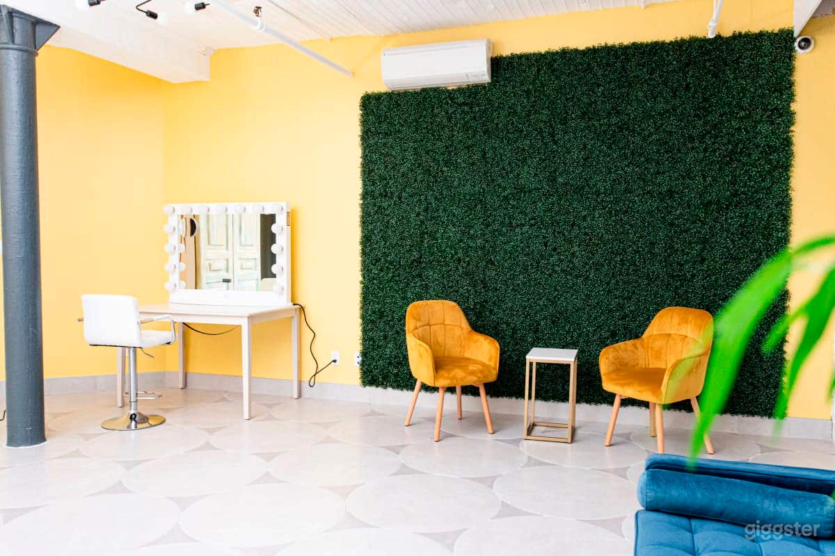 Vanity mirrors in each studio