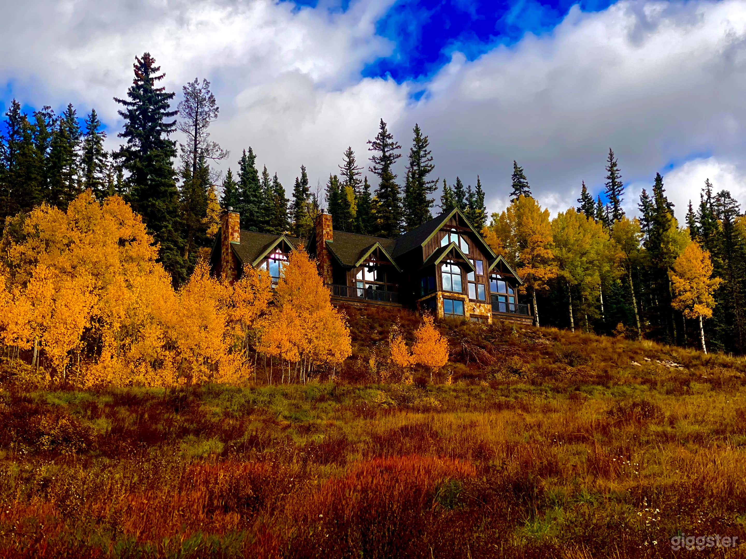 Fall view of the house