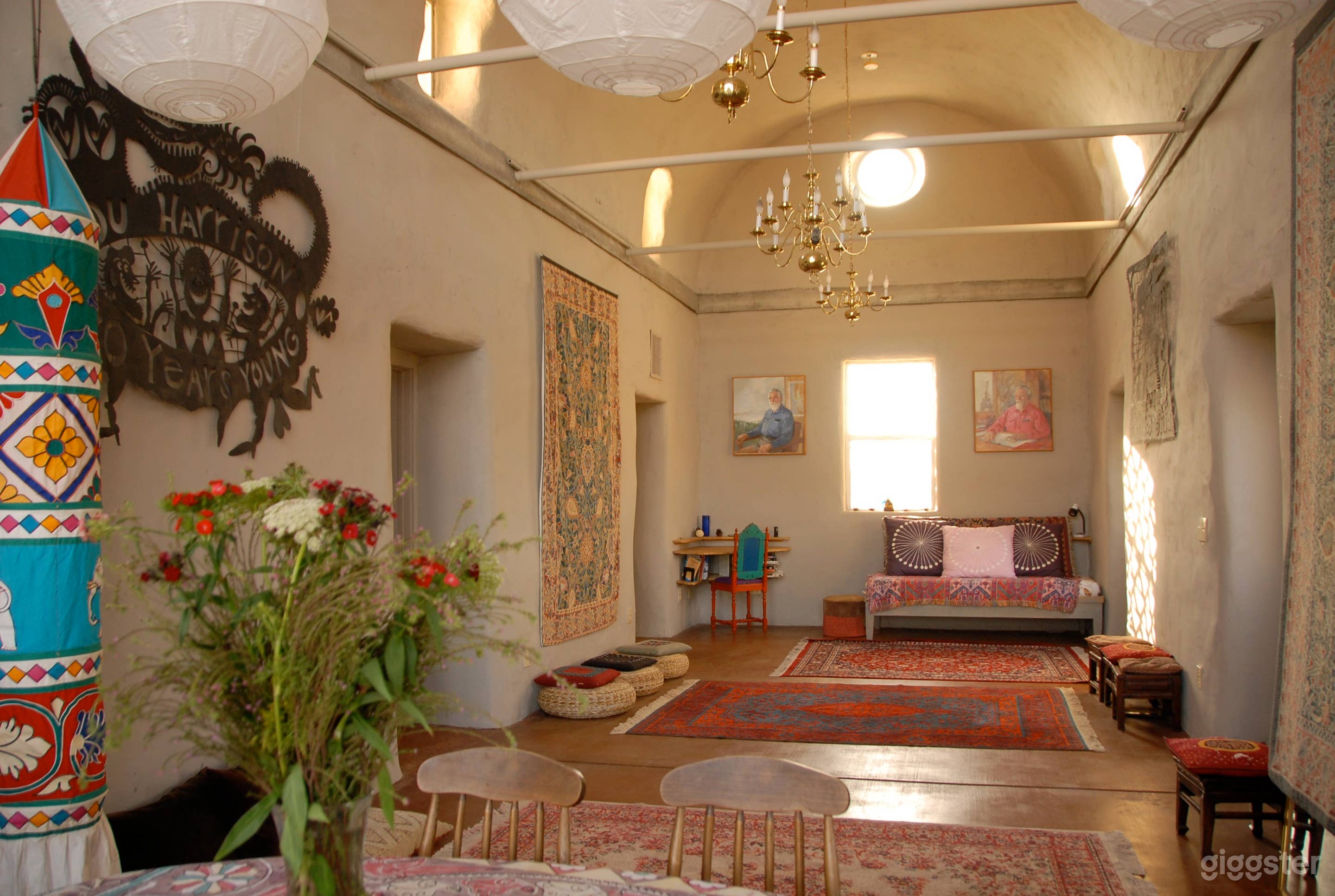 Great room inside Harrison House