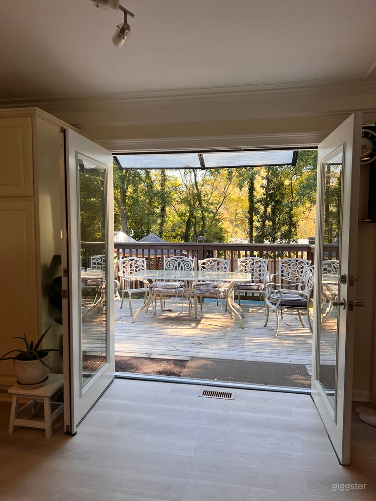  Backyard with French doors  