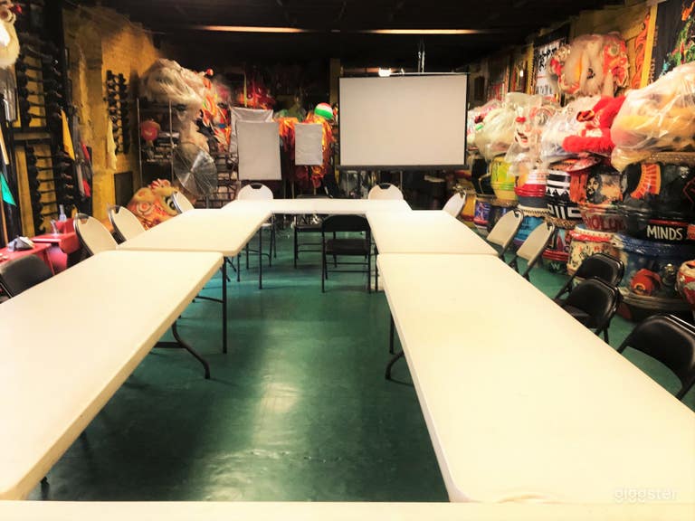  Studio set up for training session and youth development conference. 