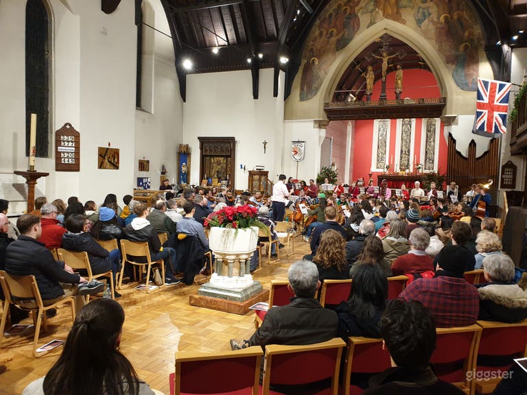  Space in use for community orchestra concert. 