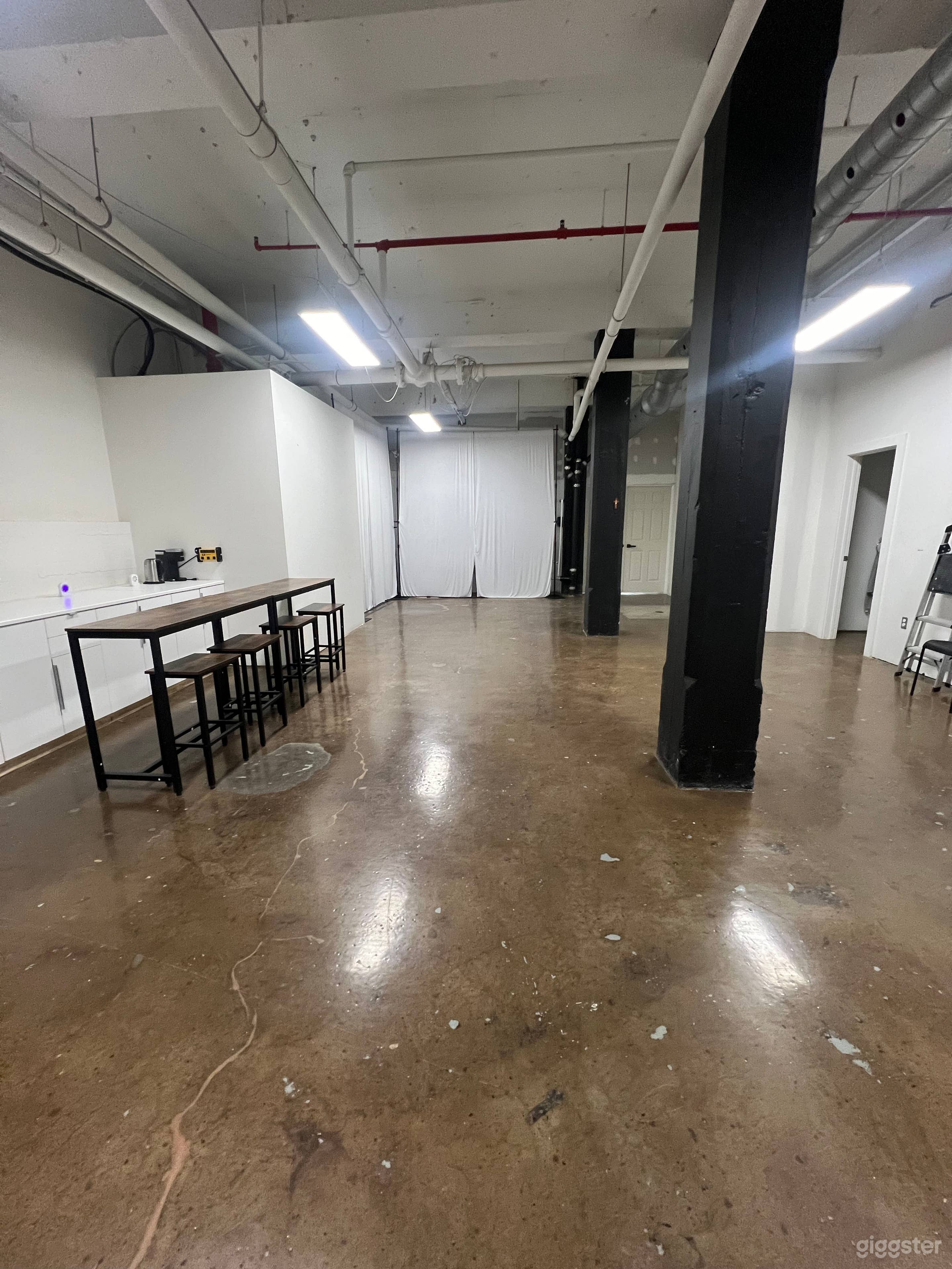 Open concept event space - 850 square foot - hosts 60 people bring your own bar and host your own events