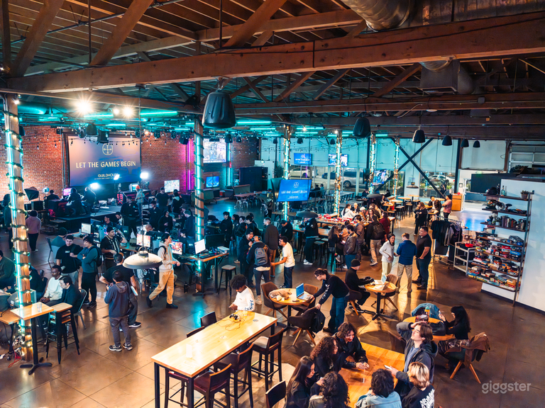  Versatile event venue with a modern industrial aesthetic 