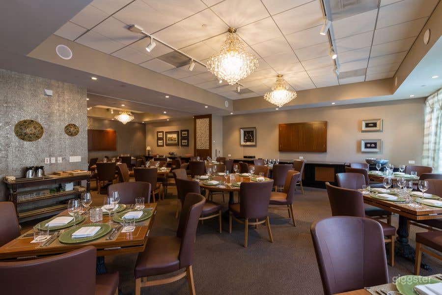 Maharaja Dining Room with Large Flat Screen &amp; Patio Access in Houston Photo 3