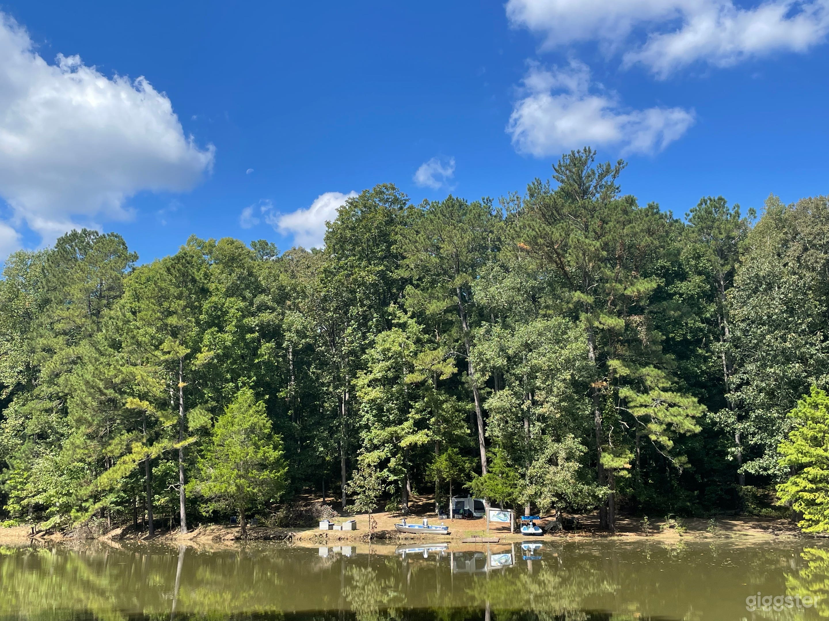 Our fully stocked lake (bass brim catfish and crappy) is secluded in the back of the property.