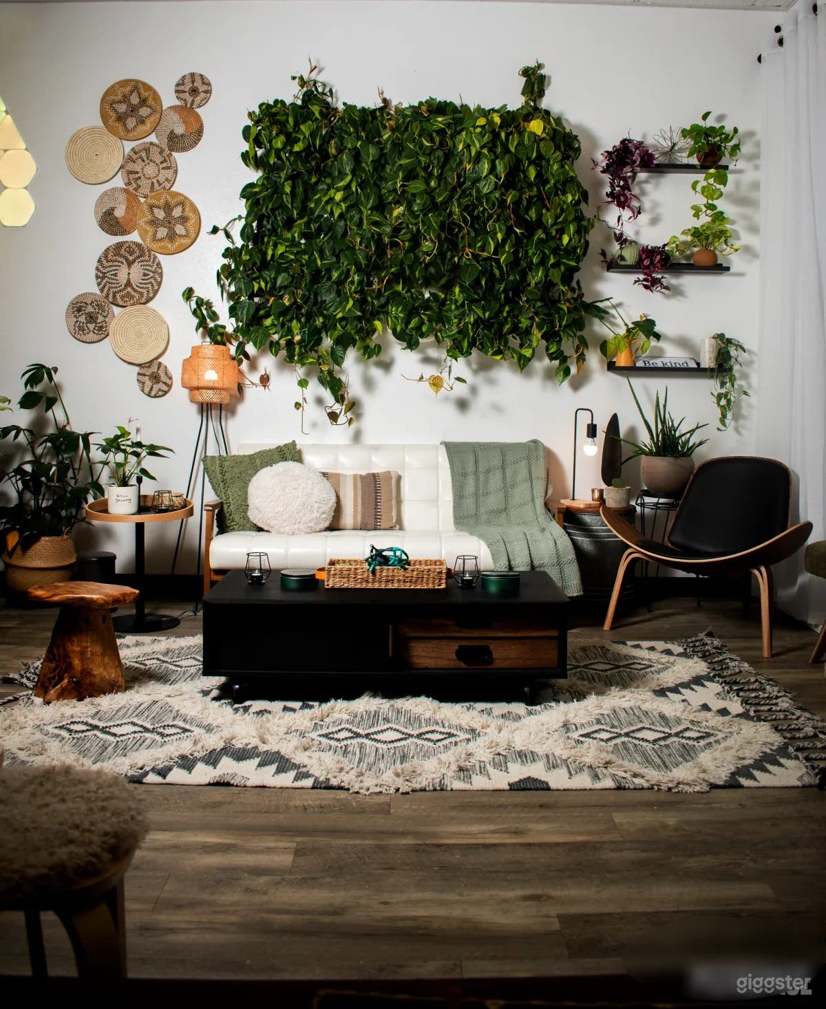 Sitting areas for couple or groups. Multiple couch &amp; seating areas to film multiple episodes in one sitting.