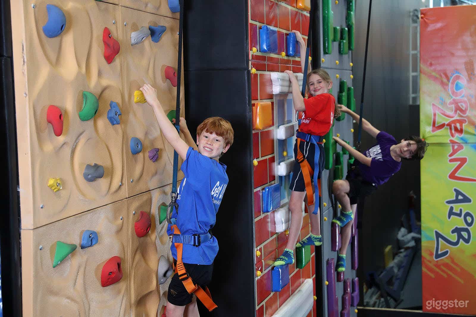 3 of 9 climbing attractions, all ages.