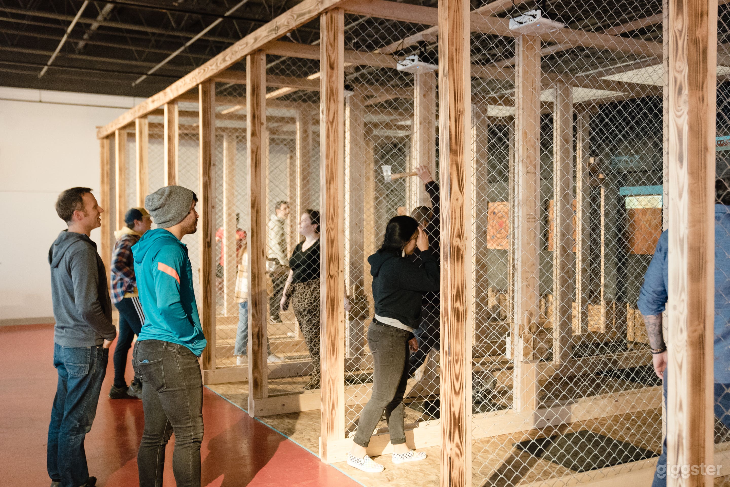 Axe Throwing can host approximately 40 participants at a time.