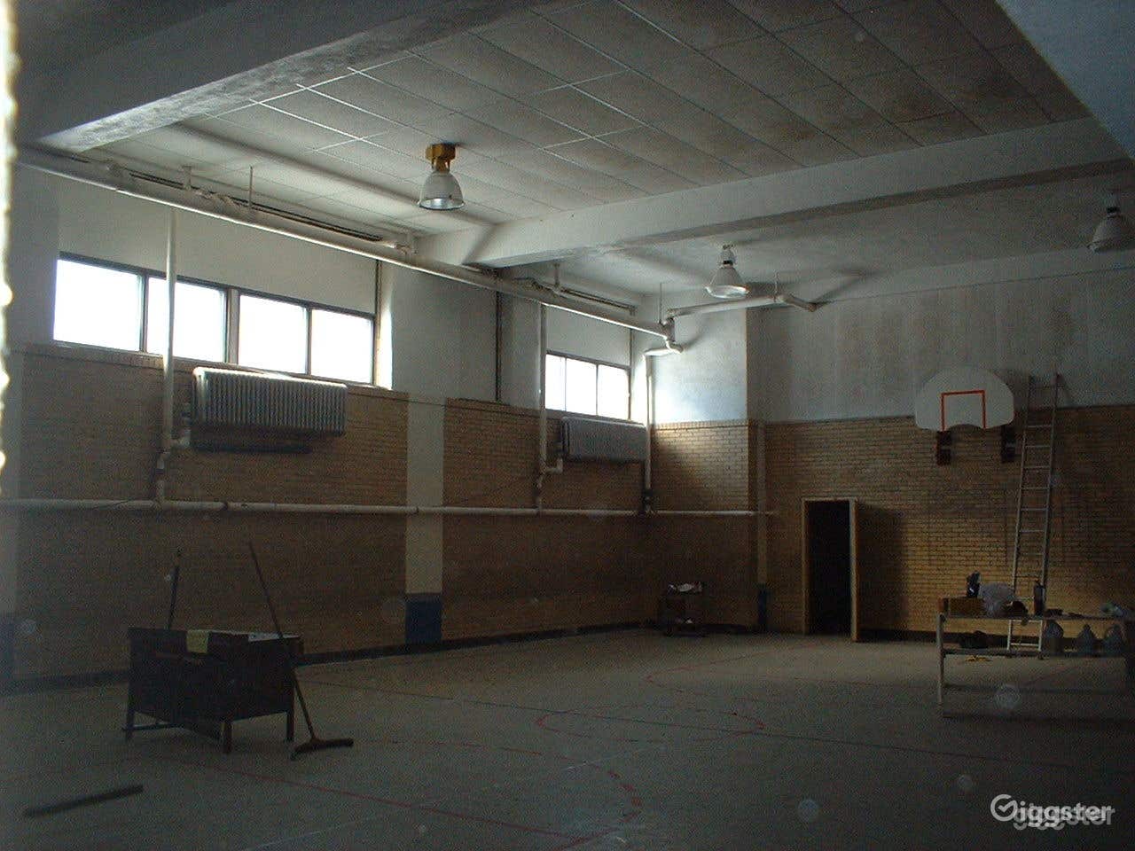Indoor Basketball Court at an abandoned Elementary School Photo 3