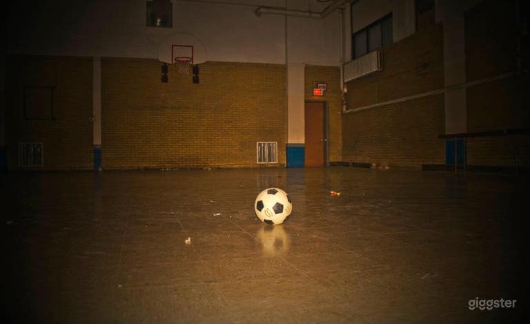  Indoor Basketball Court at an abandoned Elementary School 