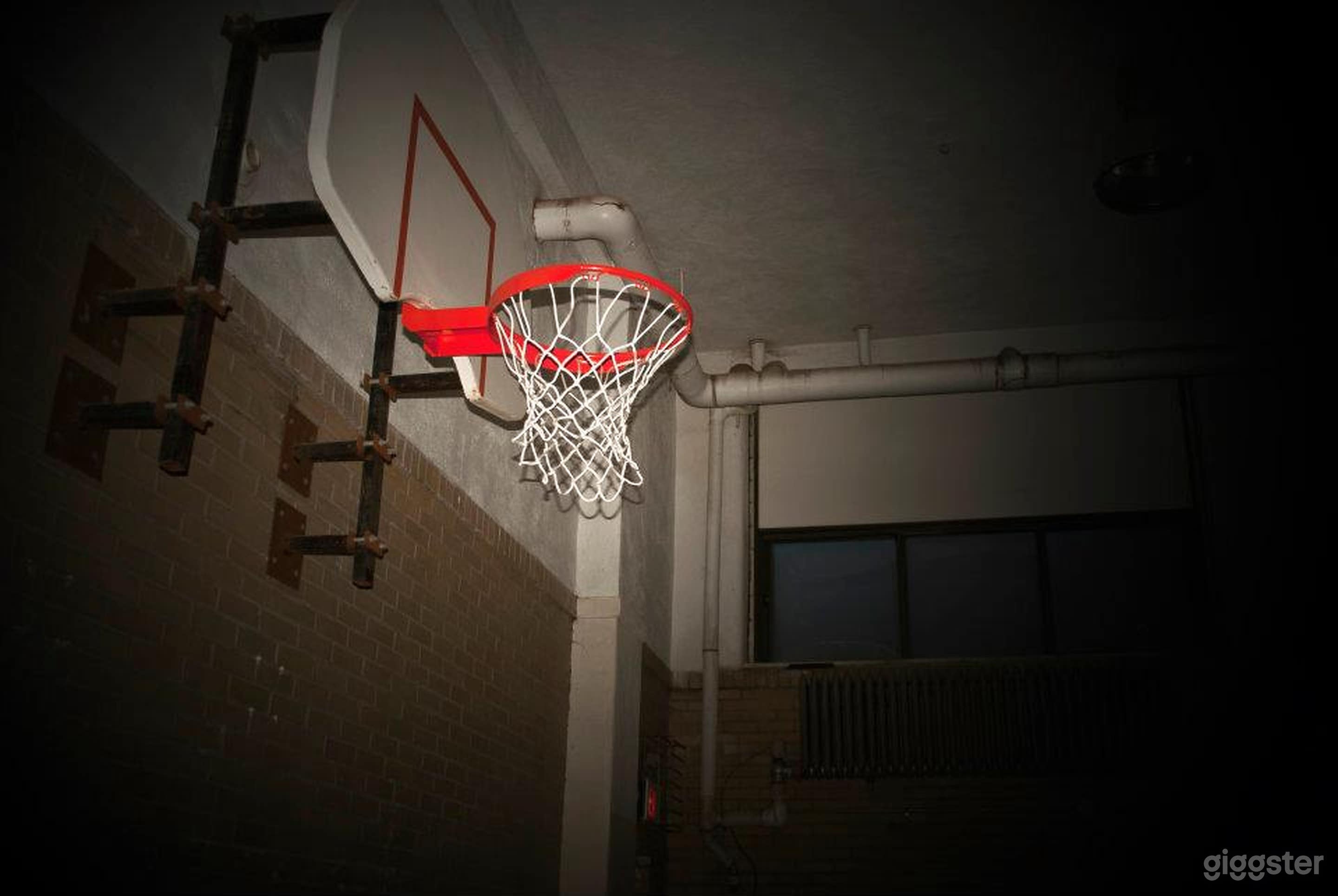 Indoor Basketball Court at an abandoned Elementary School Photo 4