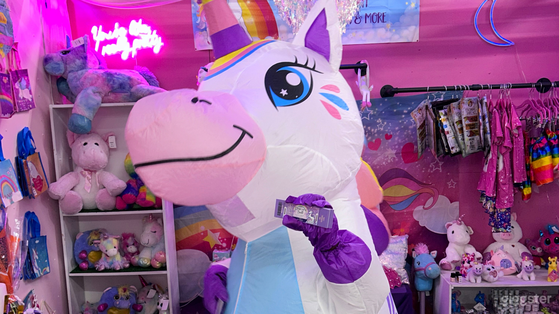 Live Unicorn in the unicorn room.