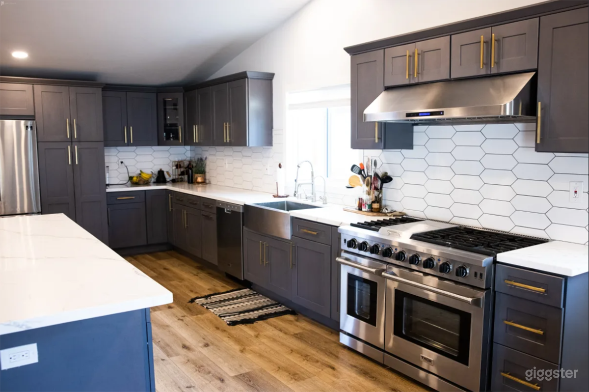 Modern House with Backyard Deck Photo 1