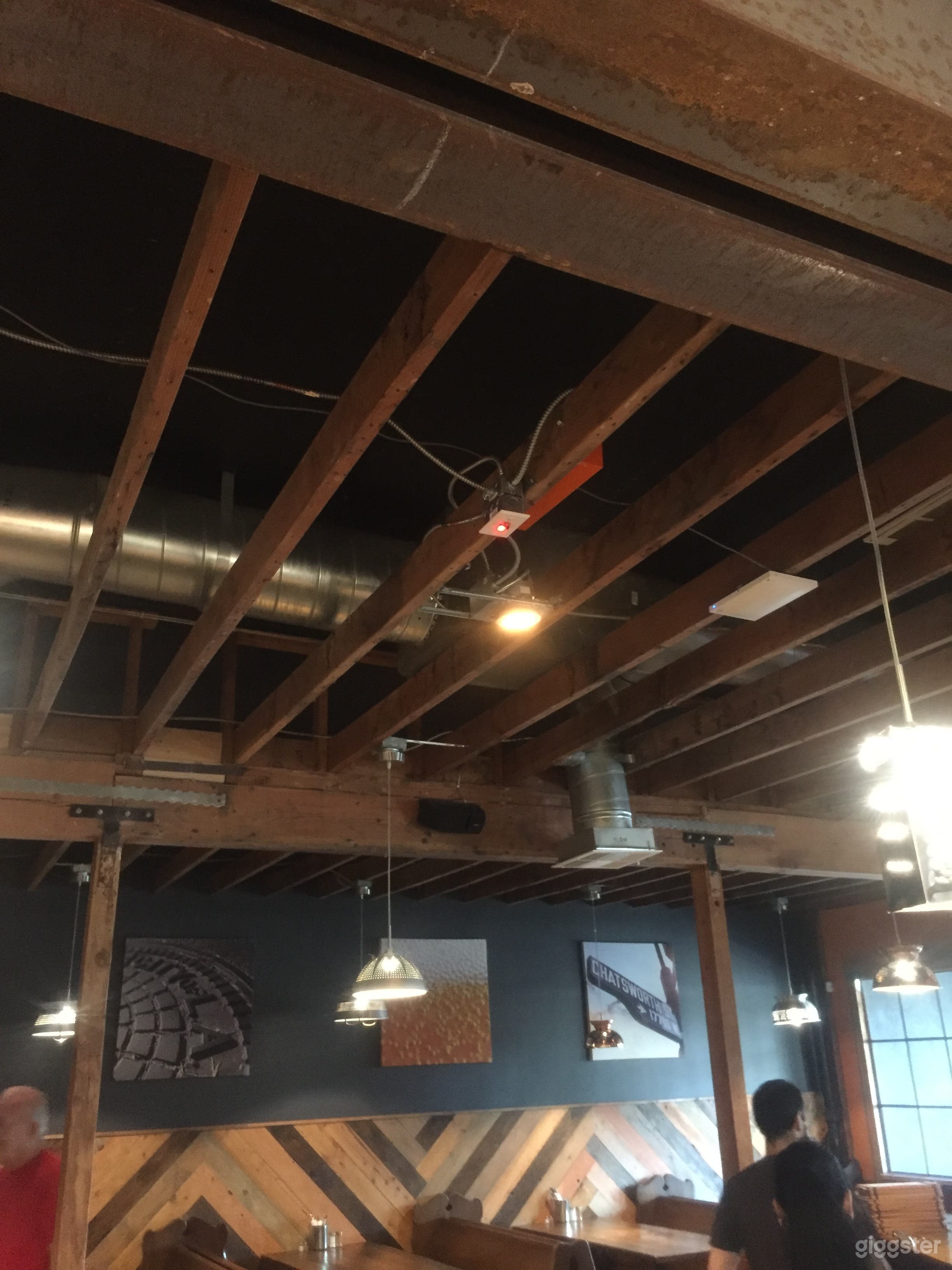 Exposed ceilings and duct work