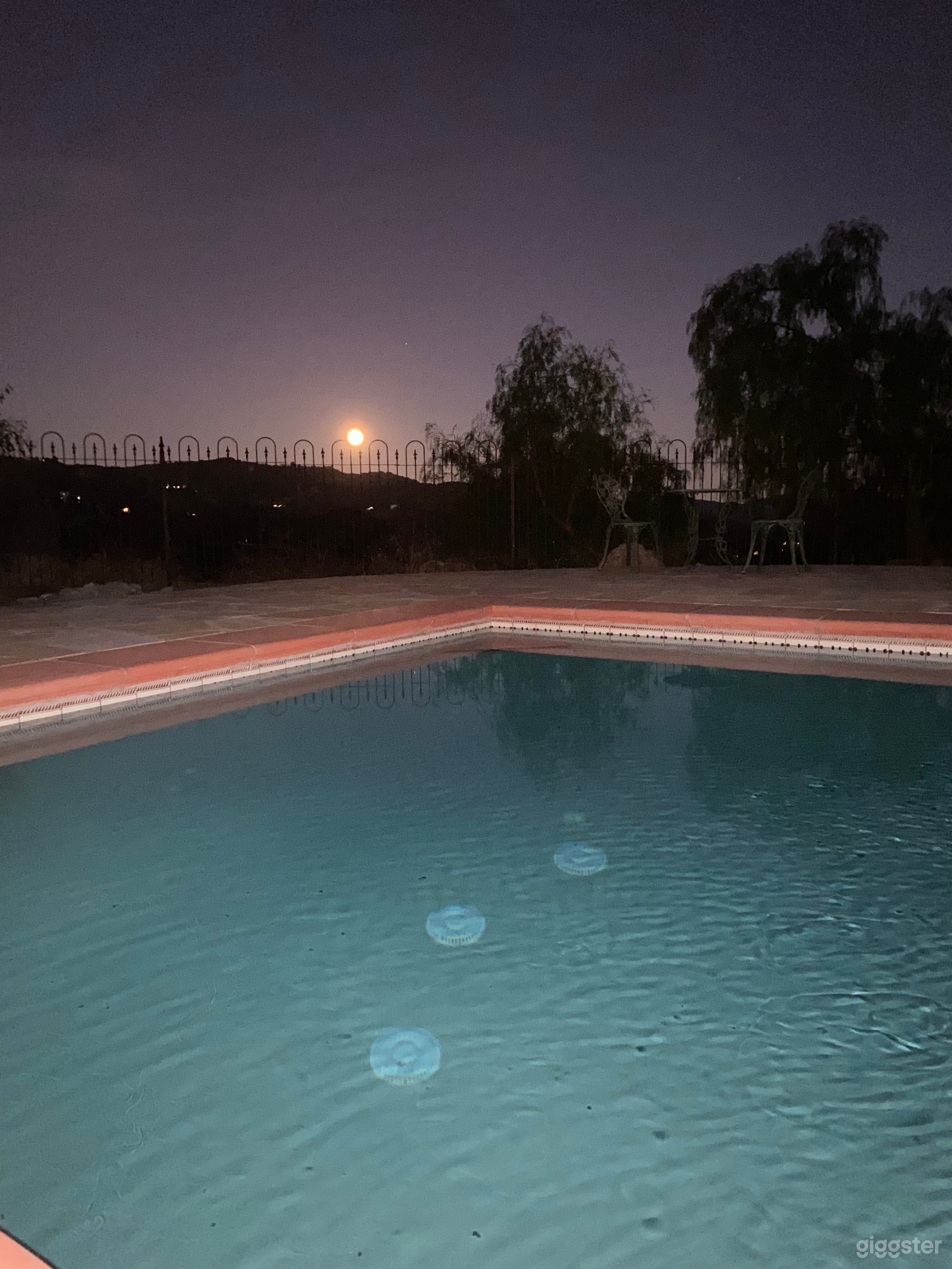 Moonrise from pool