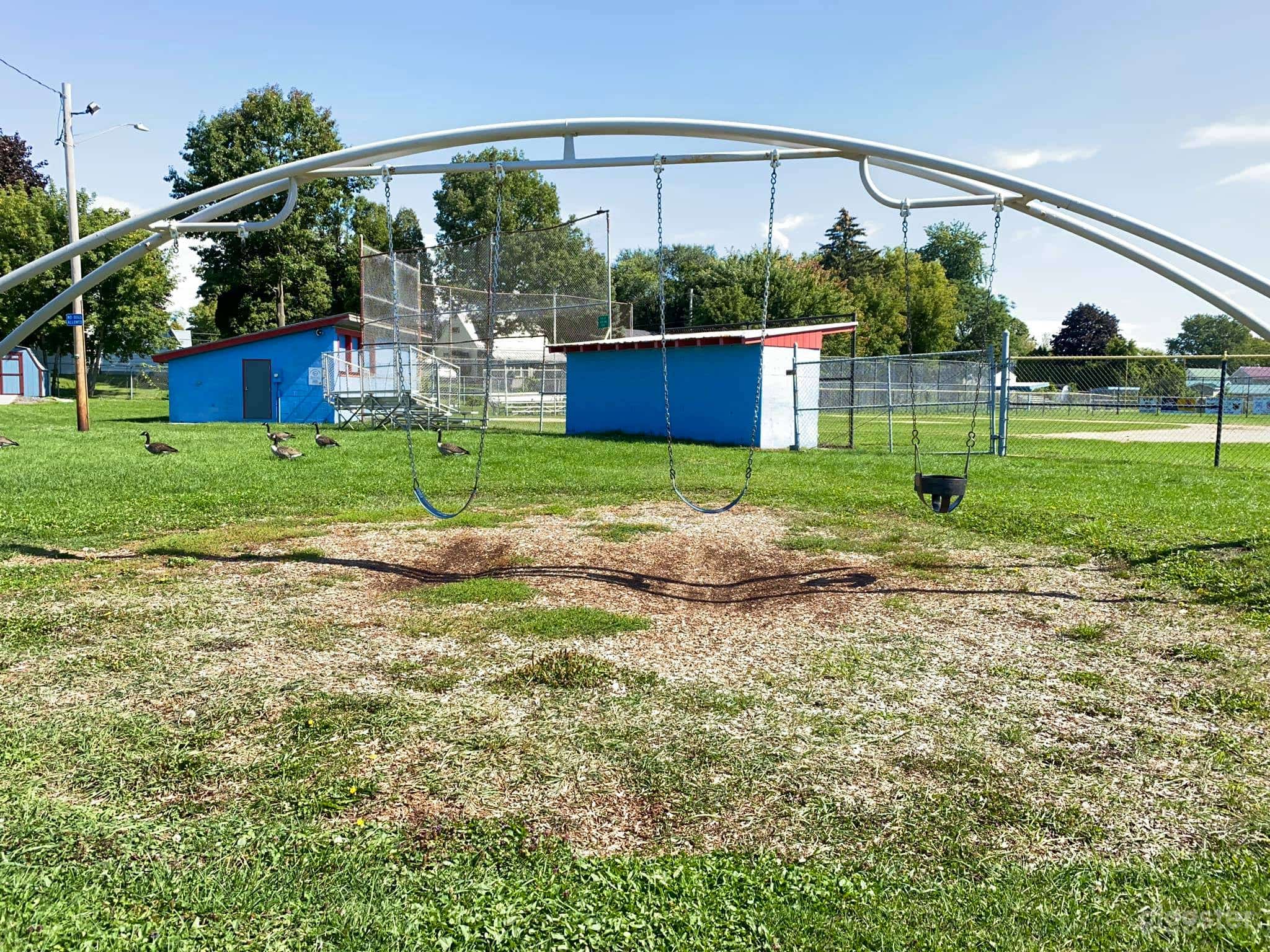 North Main Baseball field in the summer. 
