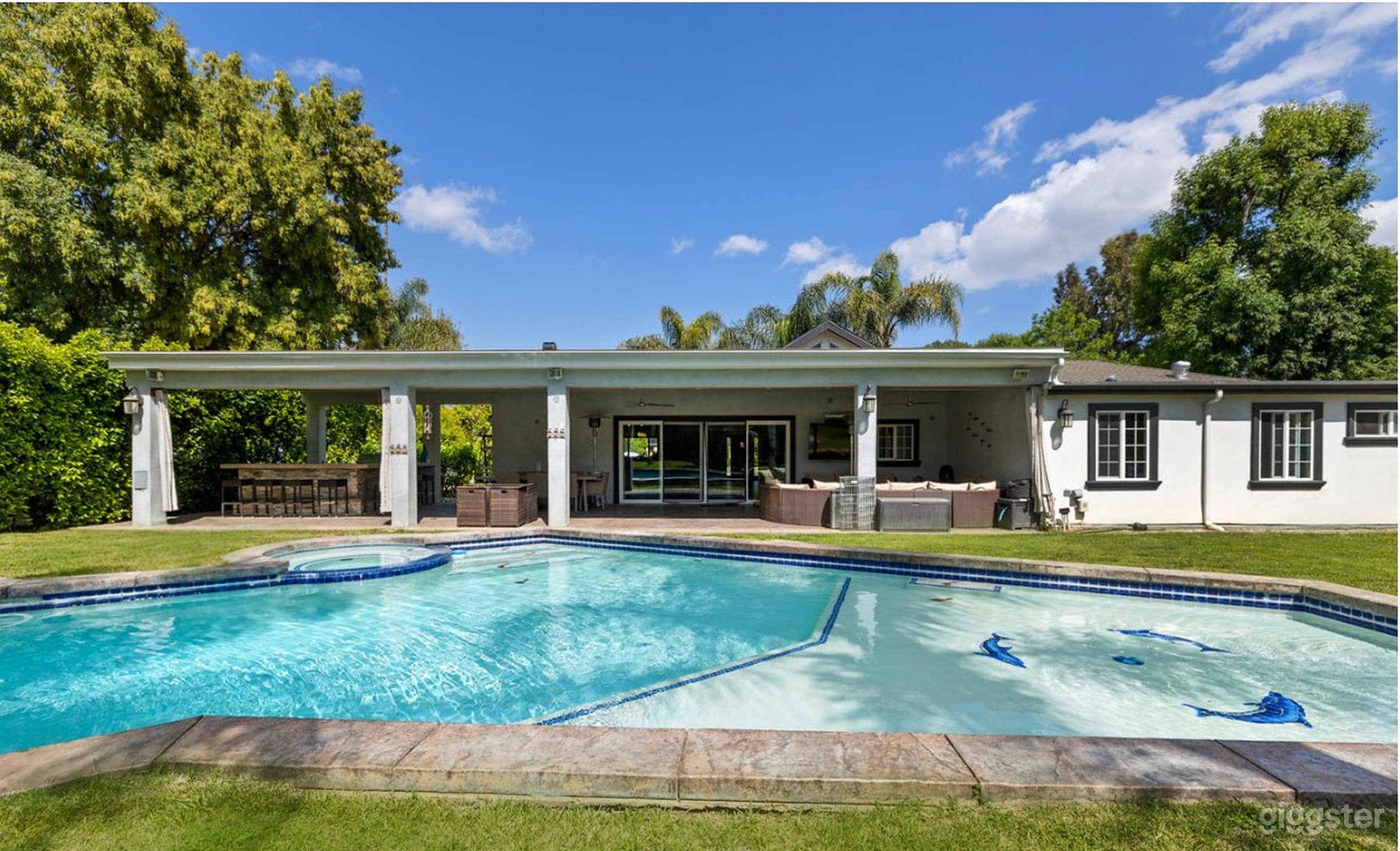 Sunny Poolside Paradise With Mexican Palapa Photo 1