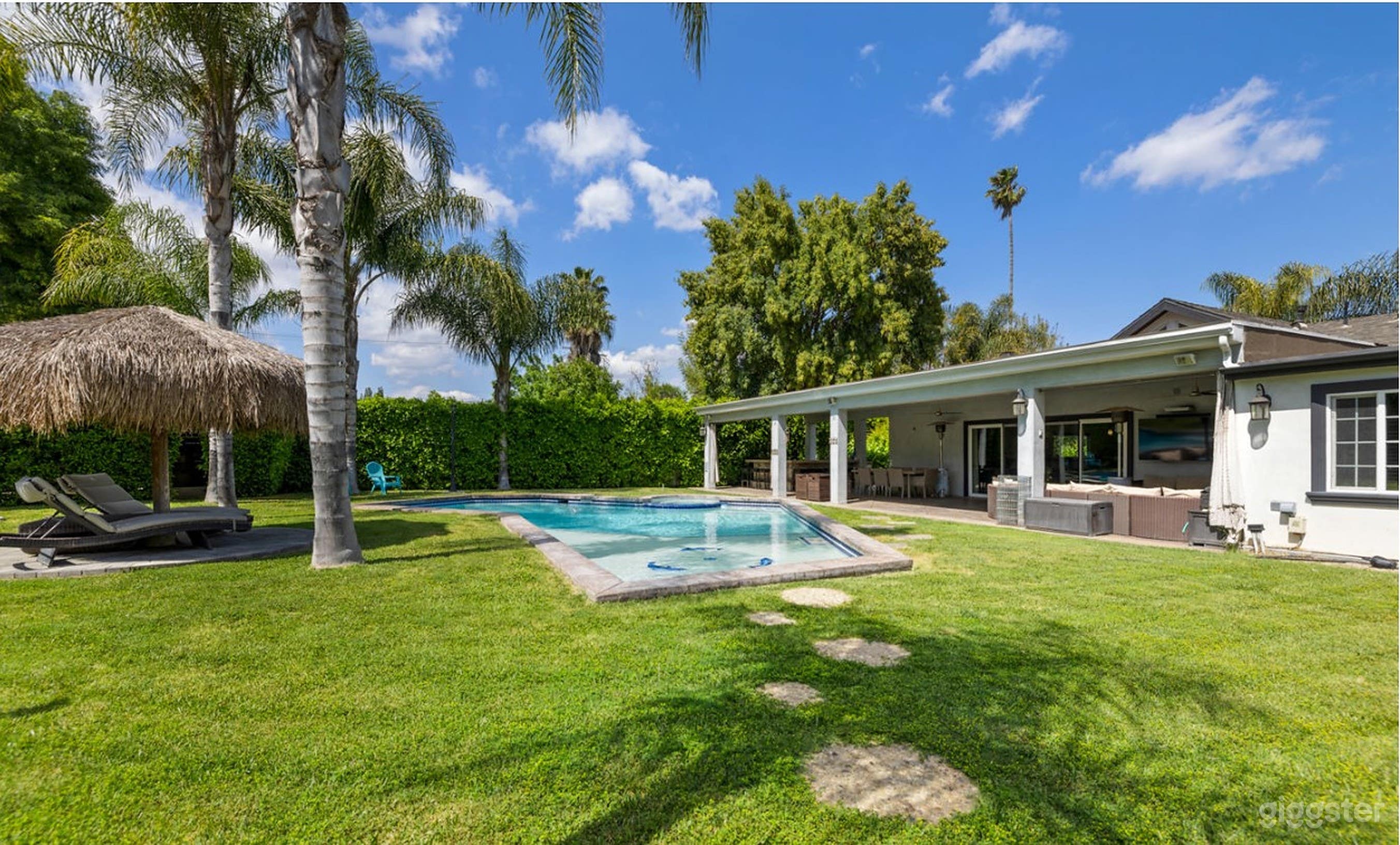 Sunny Poolside Paradise With Mexican Palapa Photo 2
