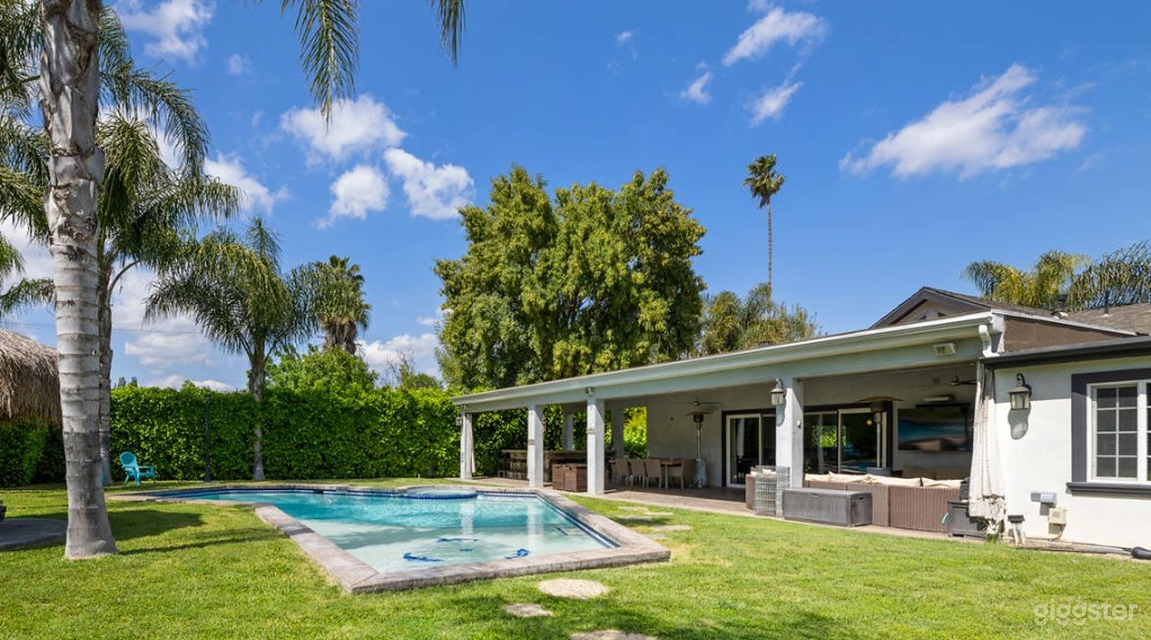 Sunny Poolside Paradise With Mexican Palapa Photo 4