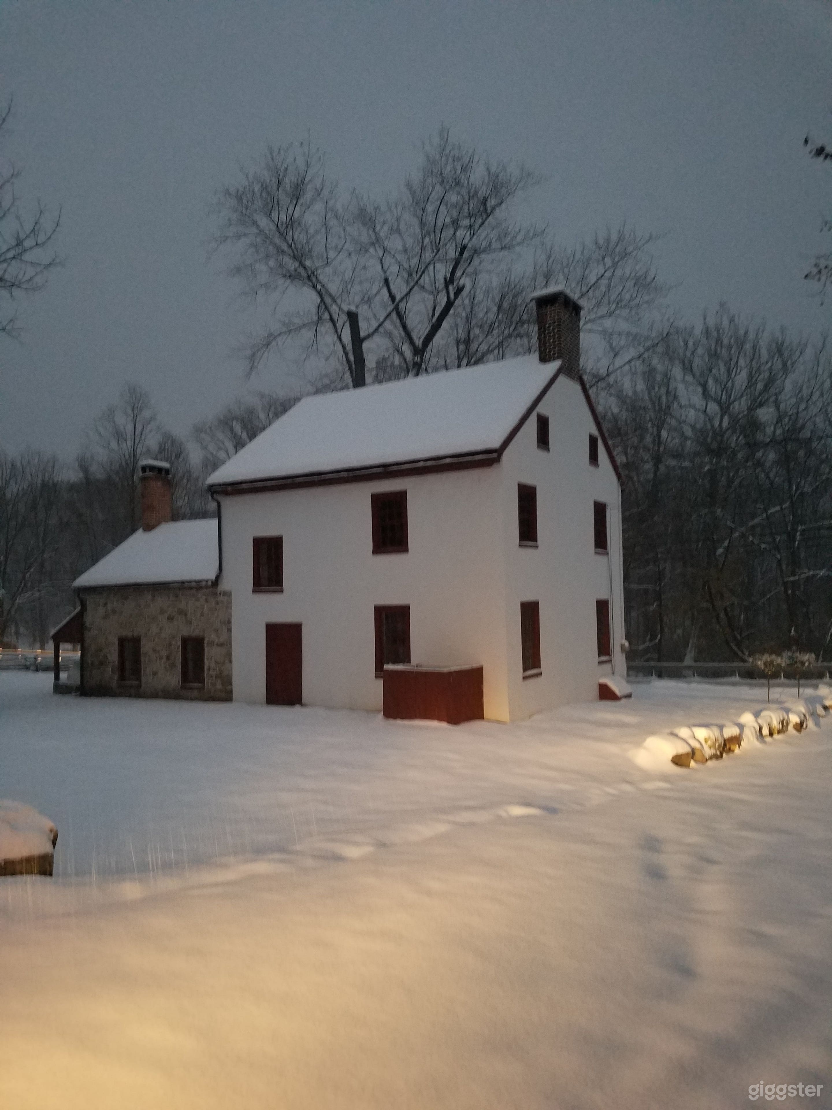 Evening vantage of back of house