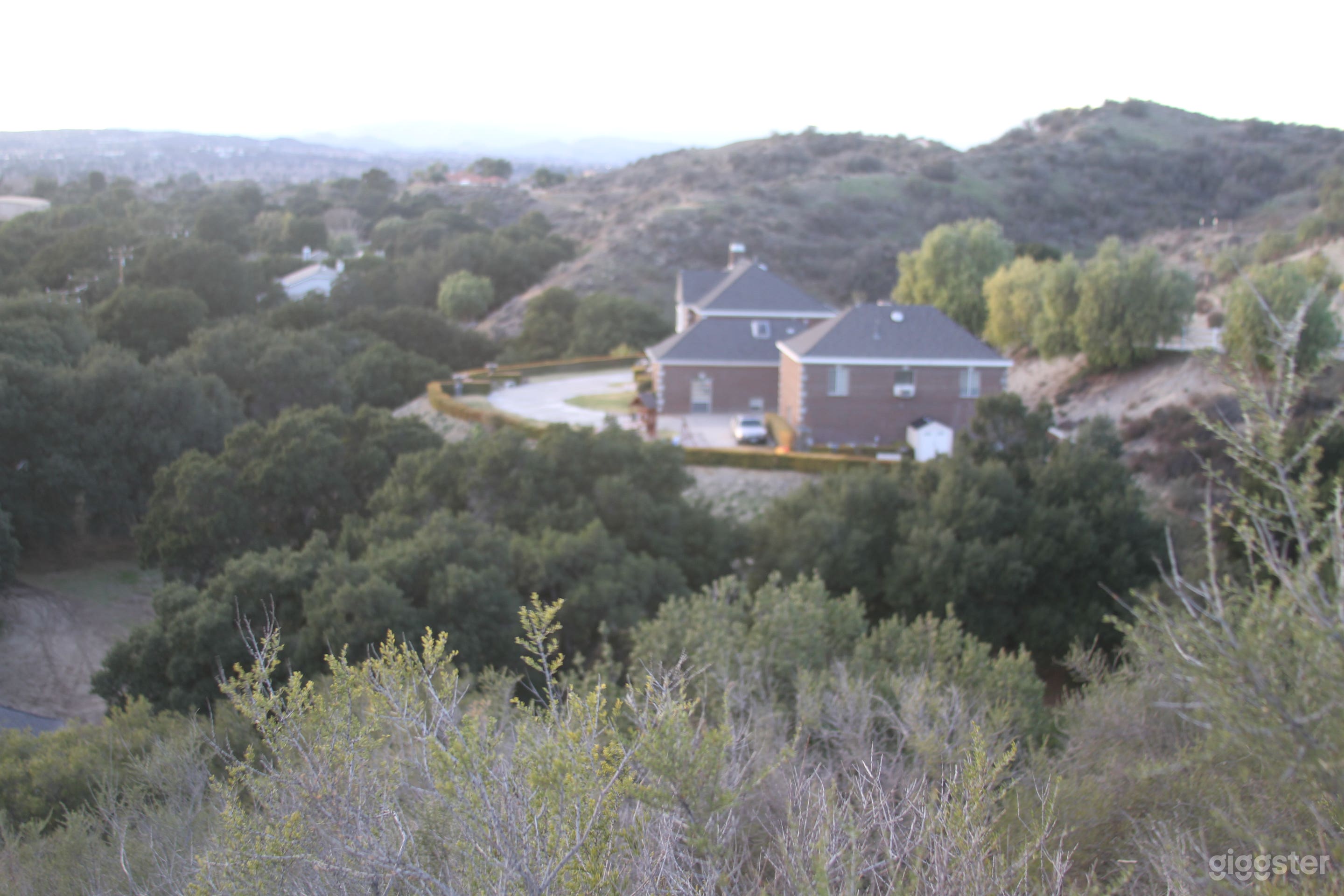 View from East side hill, part of the property. 