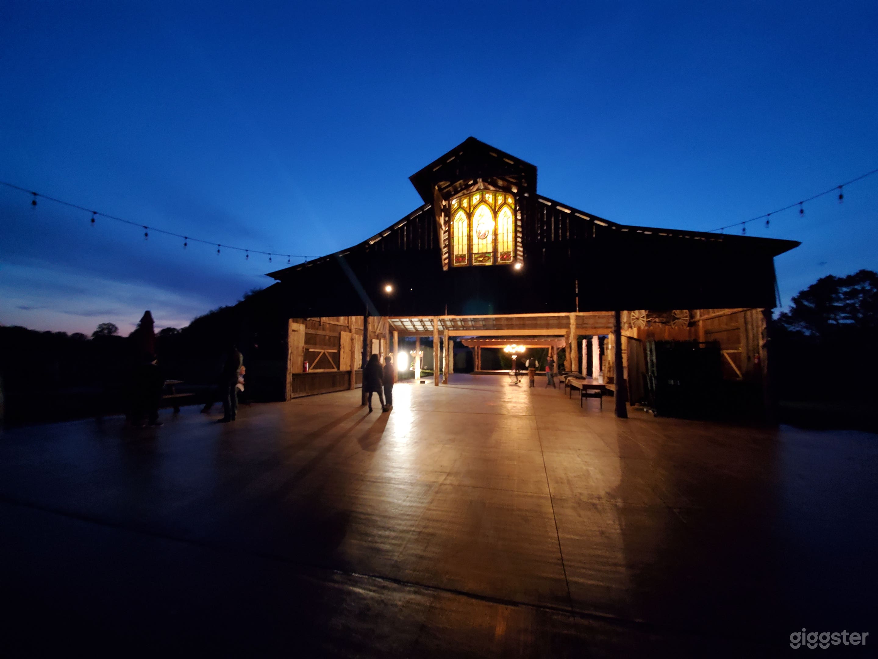 The rustic barn with concrete slab floor