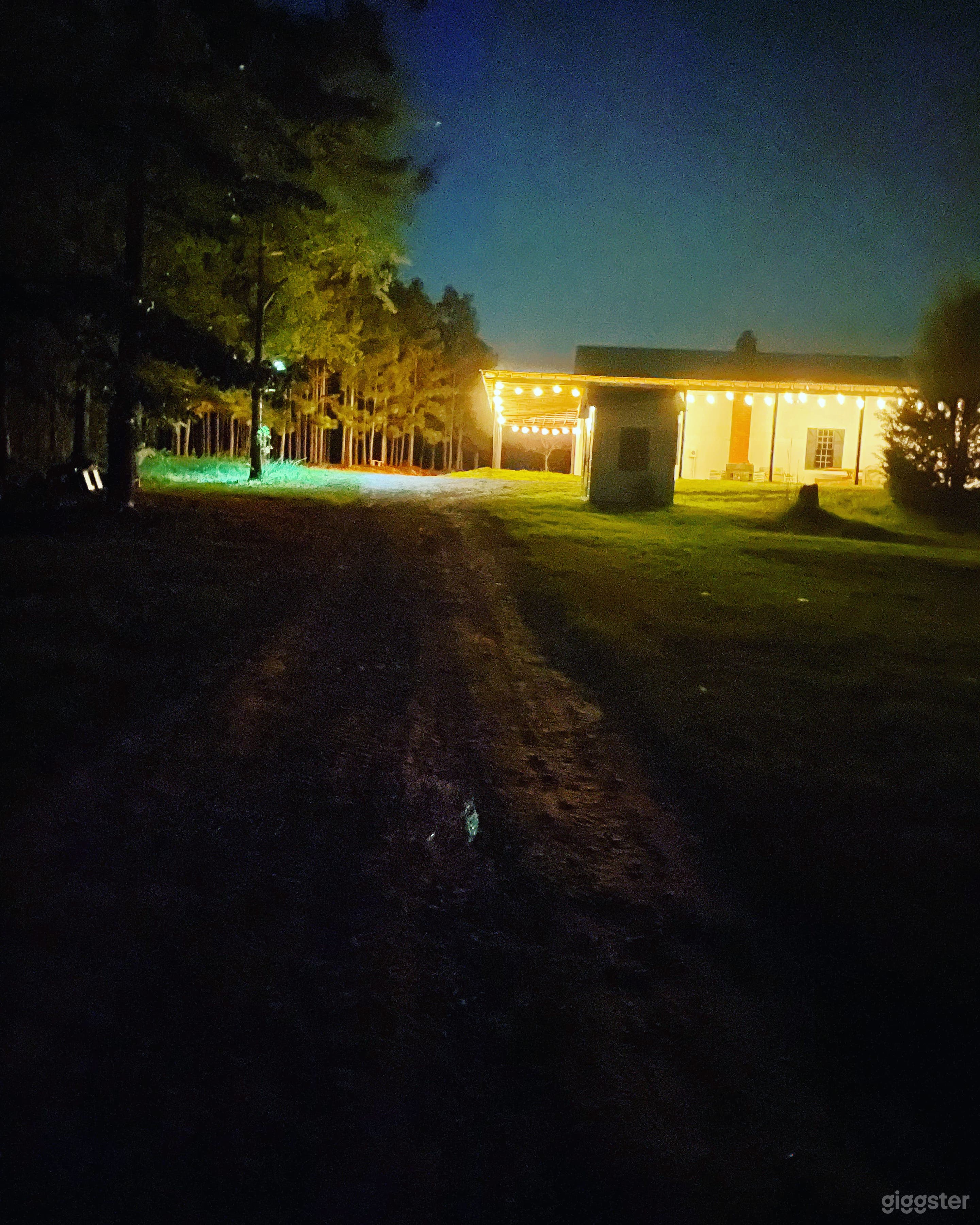 Barn/Venue at night