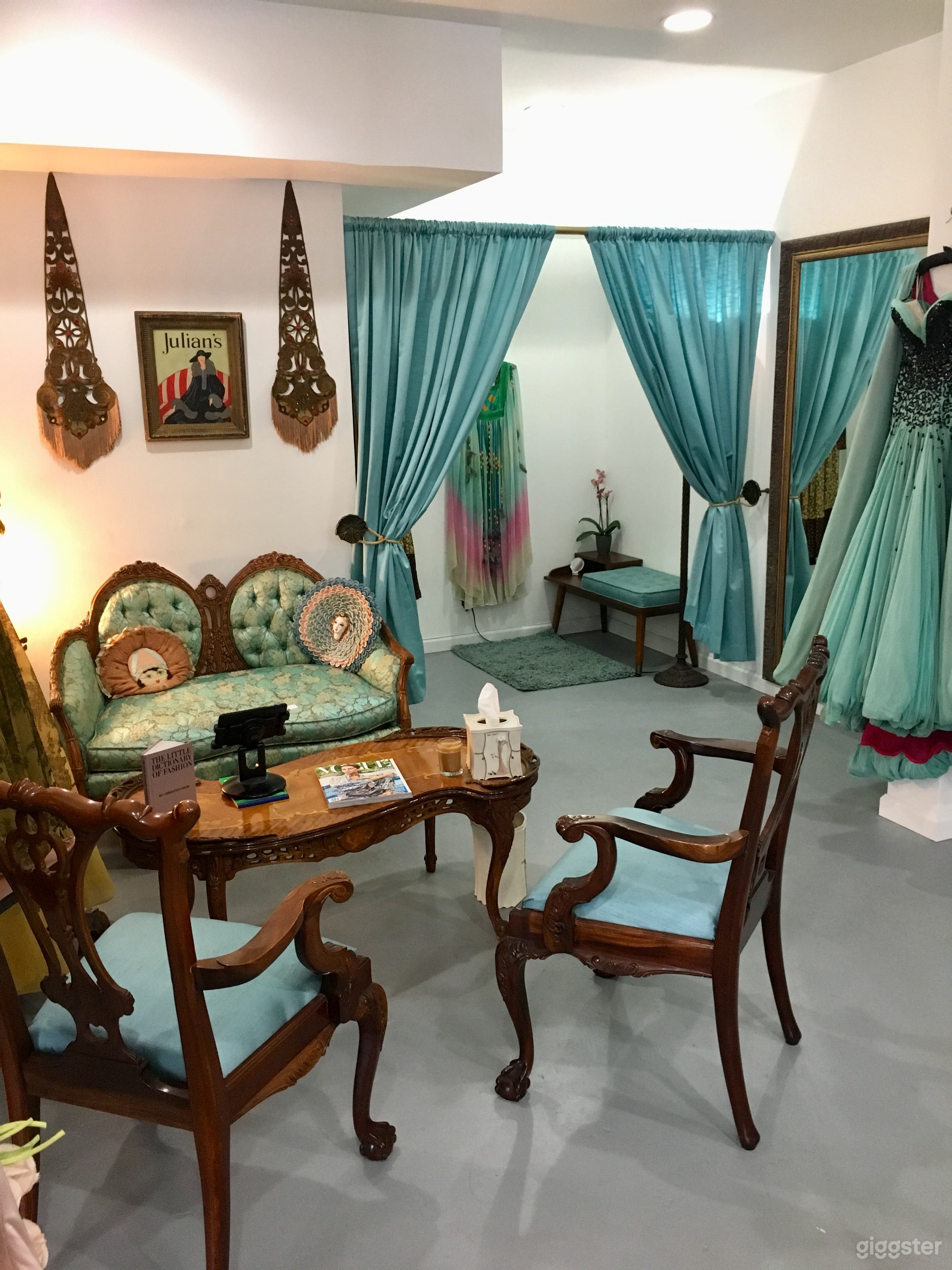 Seating and dressing room