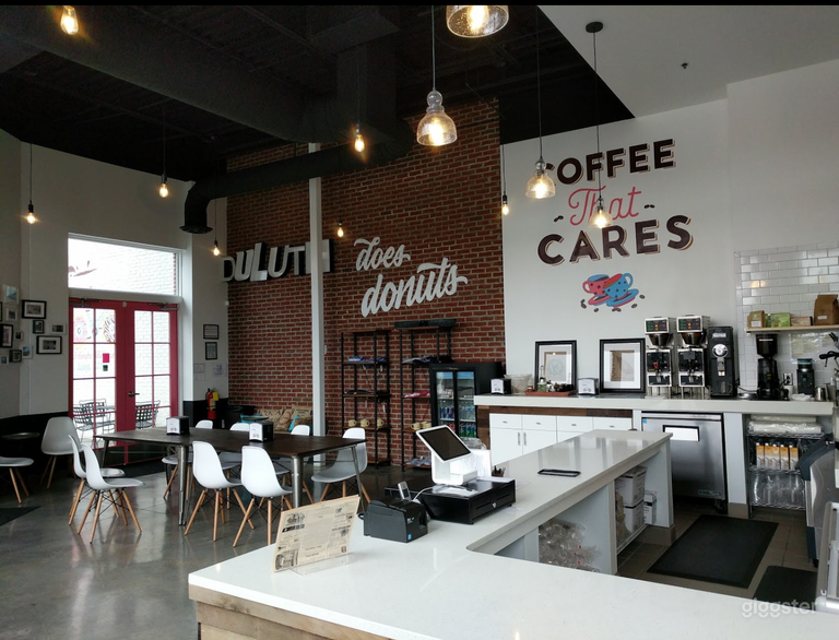  View from behind front counter looking towards the front doors 