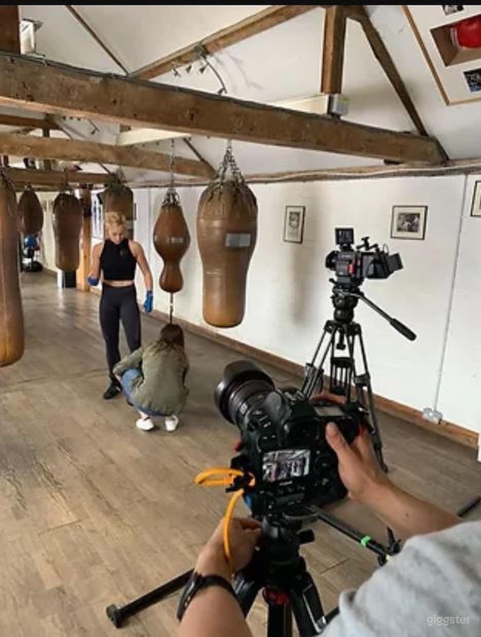 Shooting  a Fitness Video in the Old School Boxing Gym