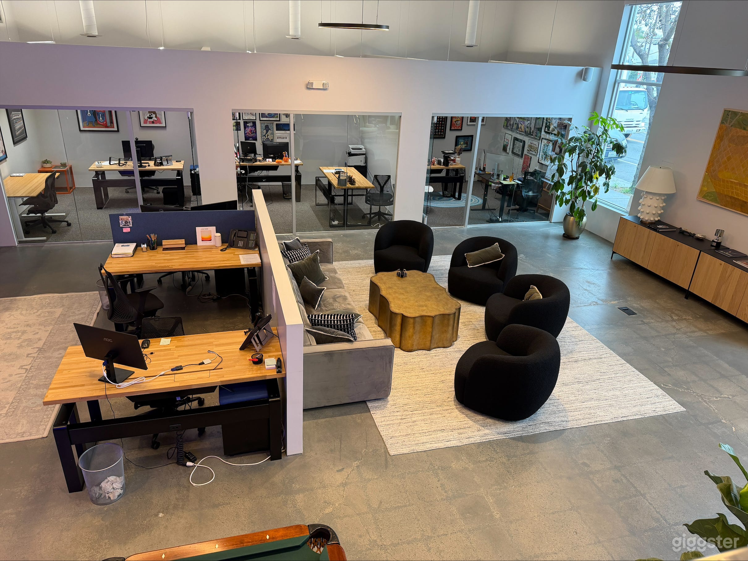 Modern Vibrant Two Story Office Space with Conference Rooms Photo 1