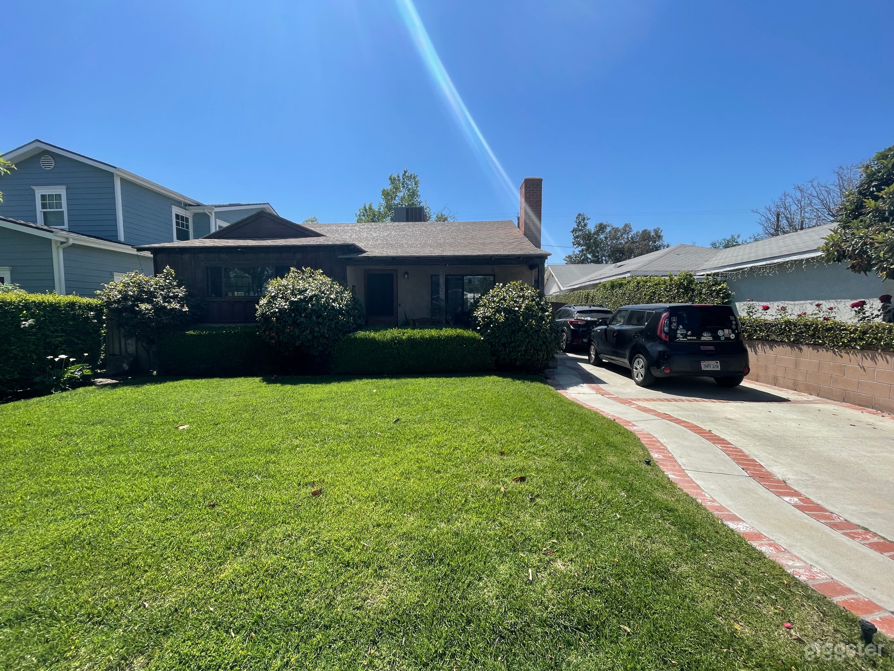 Front view from sidewalk