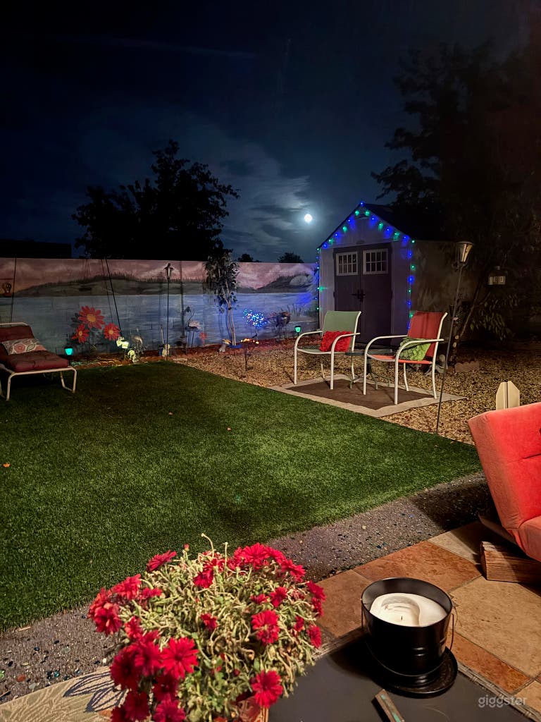  Whimsical Backyard with Hawaiian Mural 