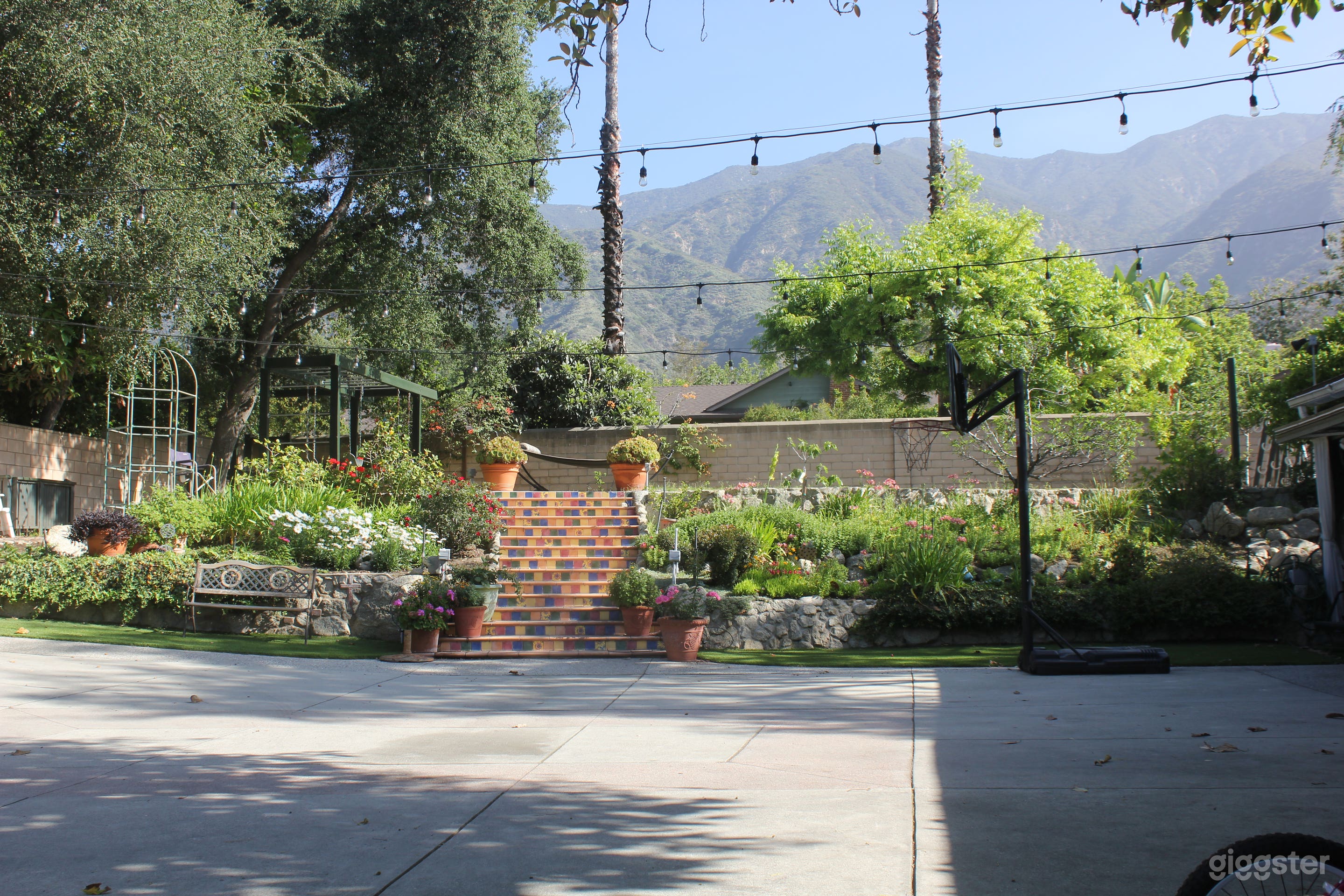 Home is accented with flowers and greenery 