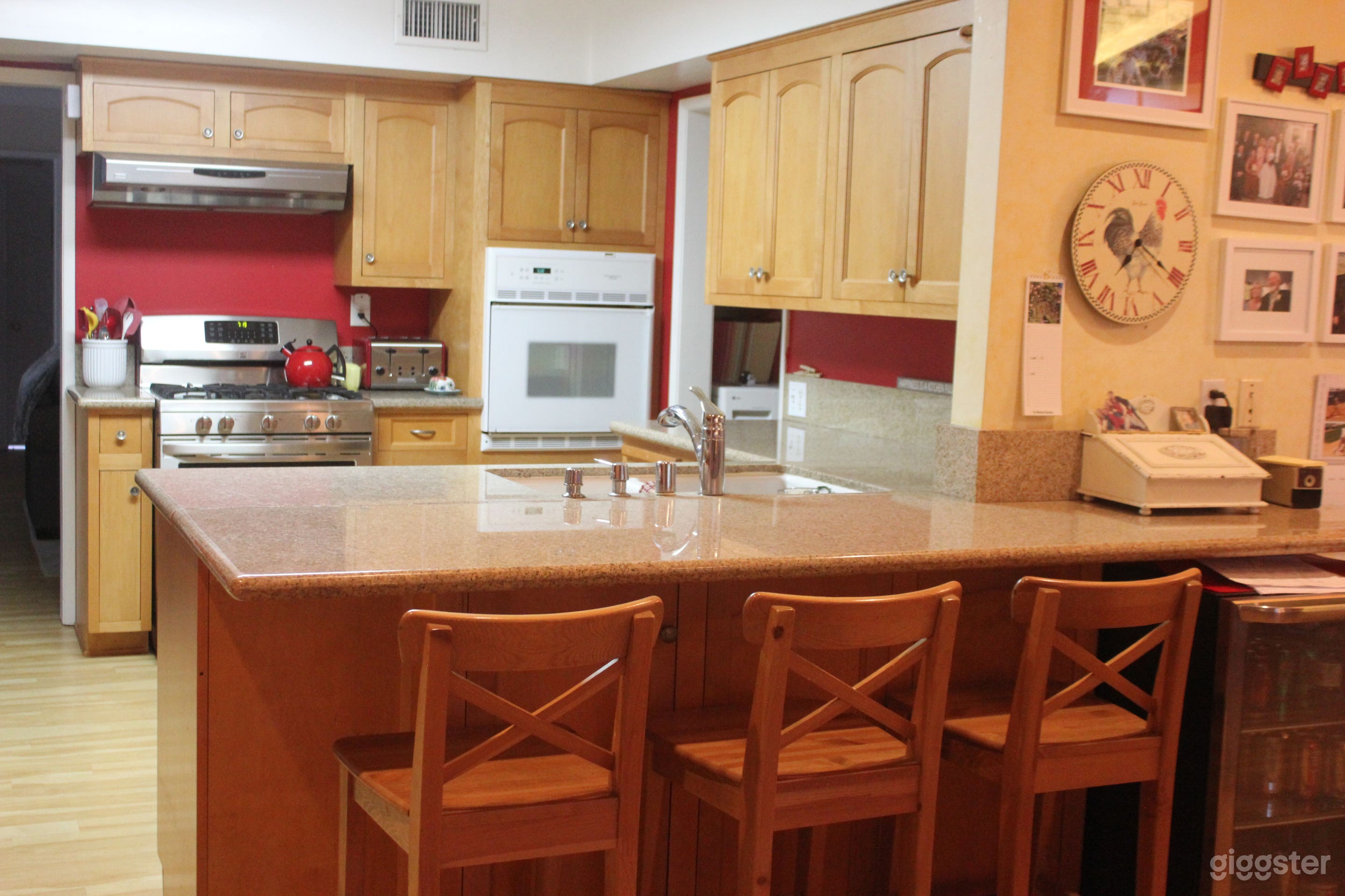 Kitchen area attaches to the great room 