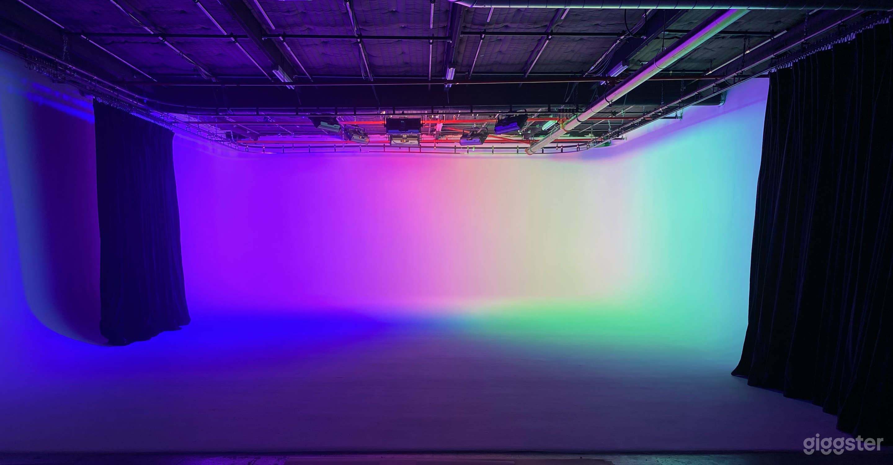 Stage 1 RGB Lit White Cyclorama