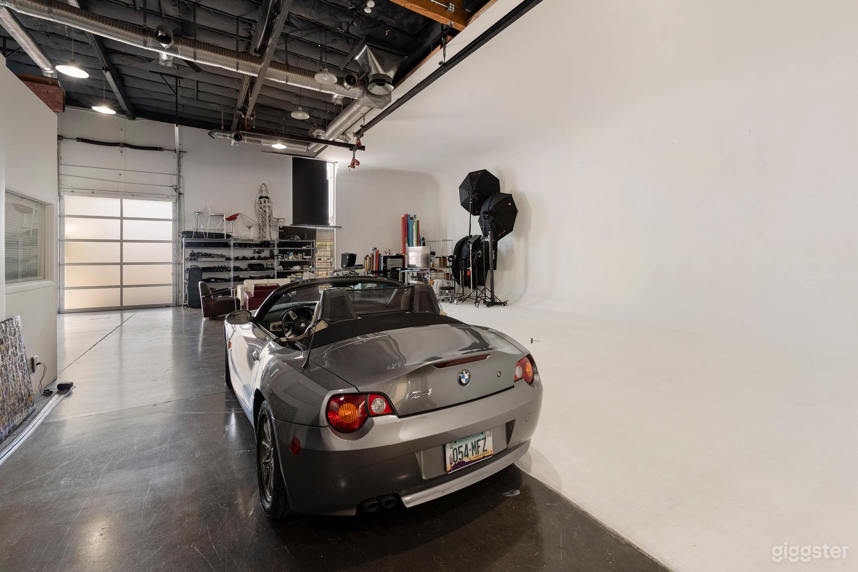 Cyclone | Studio Rental Space: Large cyclorama, crew kitchen space, garage door opening, hair &amp; make-up/wardrobe