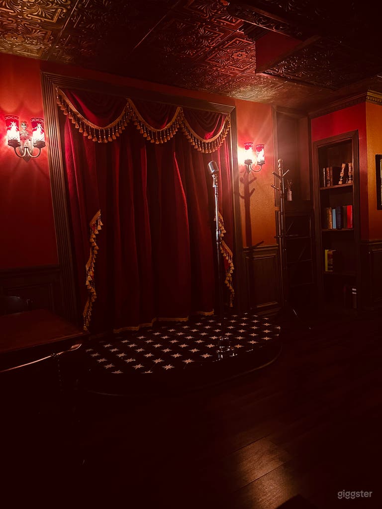  Stage, also has a backstage area 