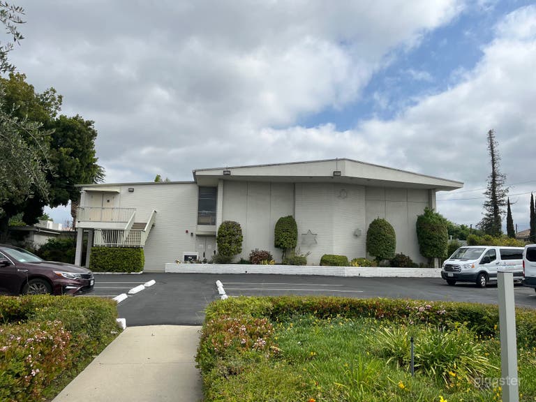  Entrance to the Temple and Parking Lot. 