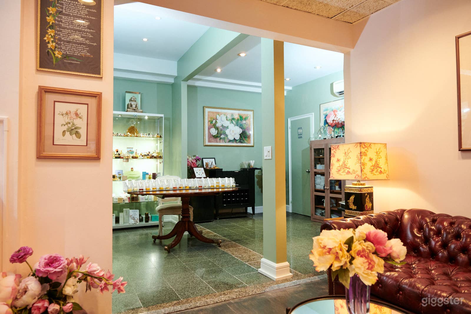 View from the entrance into the boutique