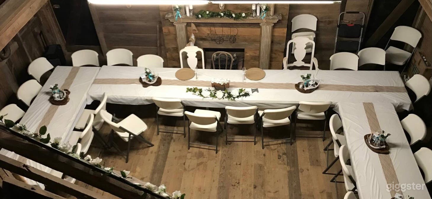 You can set up a variety of seating options.  This couple went with about 25 seats in the main room to showcase the cake, and there are numerous other rooms throughout for additional seating.