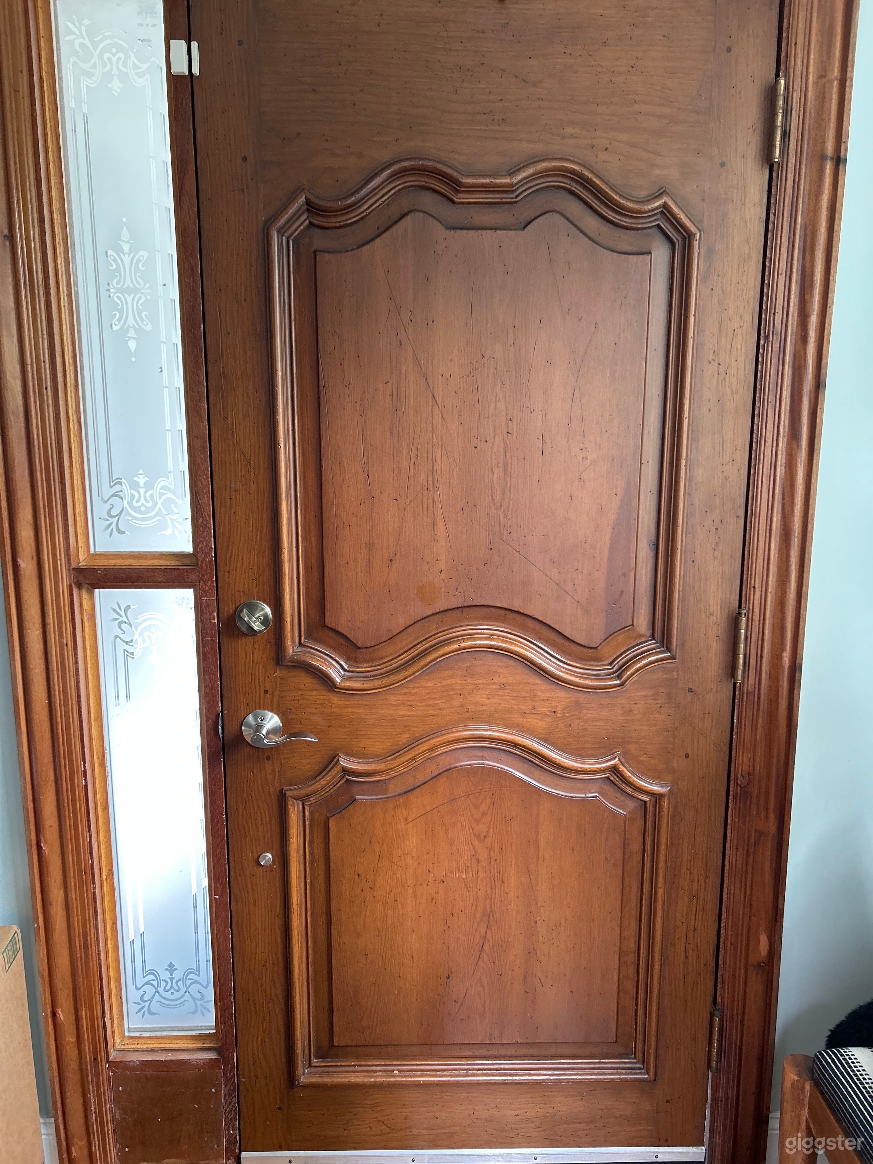 Wooden front door 