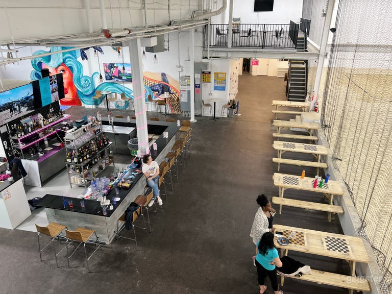  Giant warehouse with 3 sand volleyball courts 