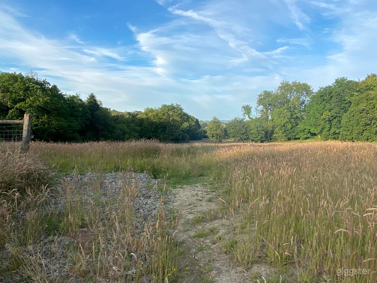 level of field from open gate